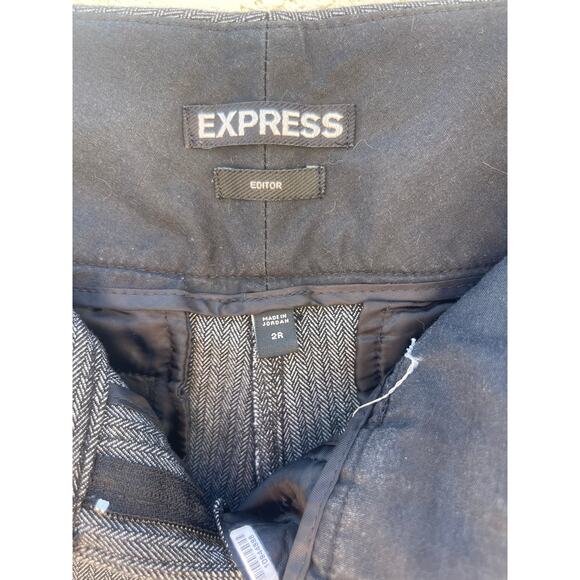 Express Editor Herringbone Black/White Dress Pant - 2 - Picture 3 of 3